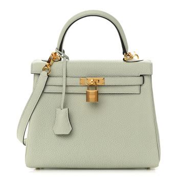 HERMES Togo Kelly Retourne 25 Gris Neve 